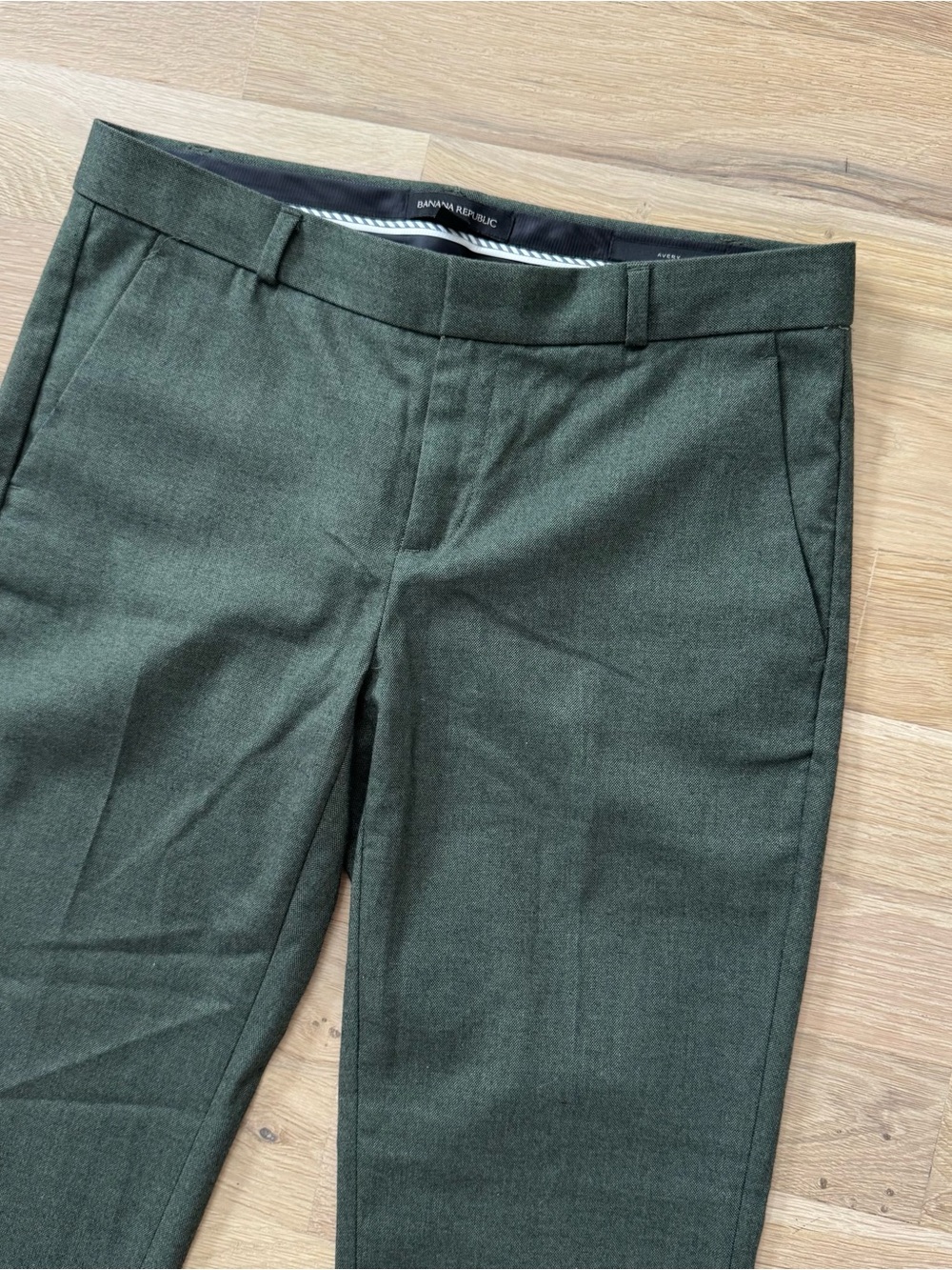 Banana Republic - Avery Slim Ankle Pant - Green - Size 4 - Picture 2 of 7